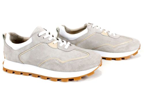 мъжки сникърси STREET Beige, страничен изглед