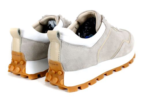 мъжки сникърси STREET Beige, изглед отзад