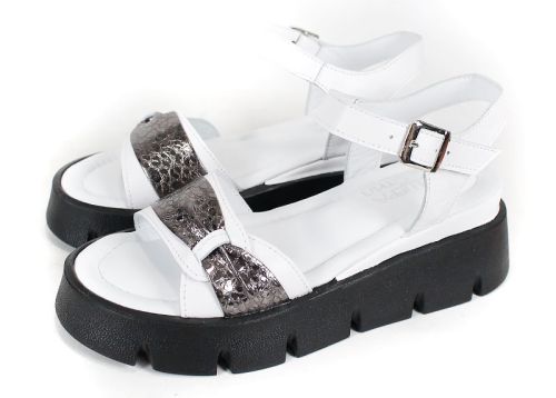 Pantofi casual dama din piele naturala cu imprimeu floral - model Luna