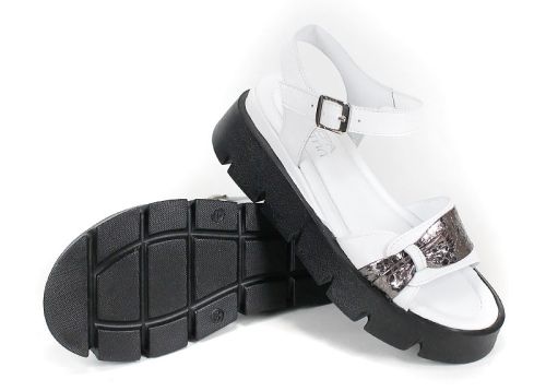 Pantofi casual dama din piele naturala cu imprimeu floral - model Luna