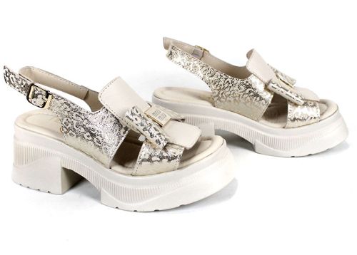 Pantofi casual dama din piele naturala cu imprimeu floral - model Luna