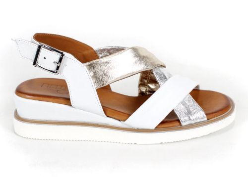 Pantofi casual dama din piele naturala cu imprimeu floral - model Luna