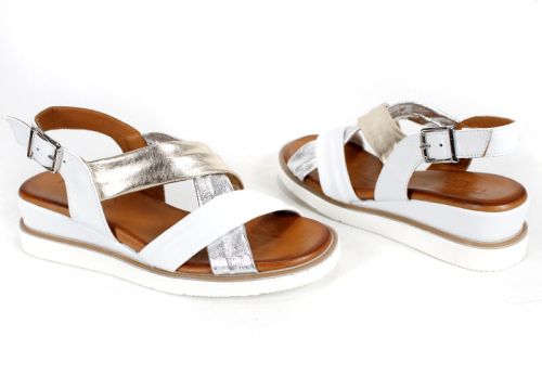 Pantofi casual dama din piele naturala cu imprimeu floral - model Luna