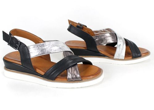 Pantofi casual dama din piele naturala cu imprimeu floral - model Luna