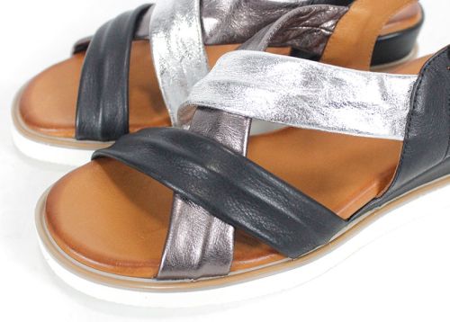 Pantofi casual dama din piele naturala cu imprimeu floral - model Luna