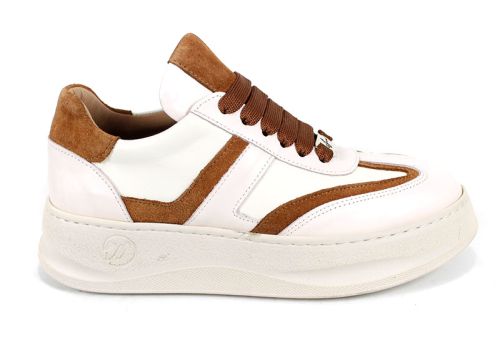 Golden Ray – Дамски сникърси от естествена кожа с модерна визия и велурени акценти