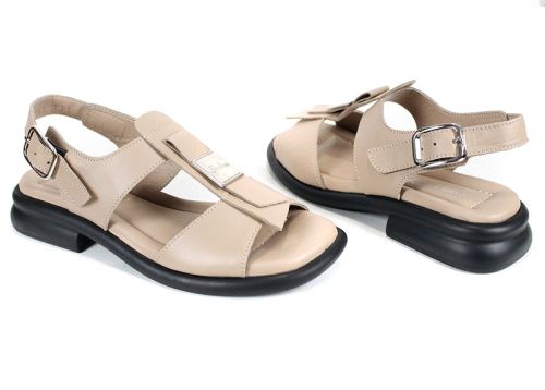 Pantofi casual dama din piele naturala cu imprimeu floral - model Luna