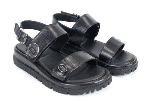 Дамски сандали Senso Forte от естествена кожа – черни