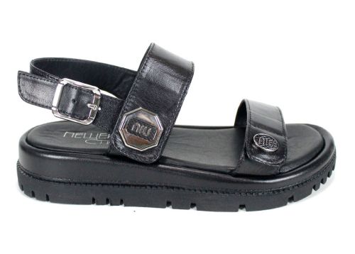 Дамски сандали Senso Forte от естествена кожа – черни