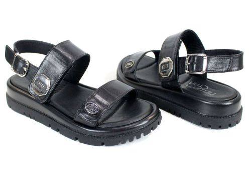 Дамски сандали Senso Forte от естествена кожа – черни