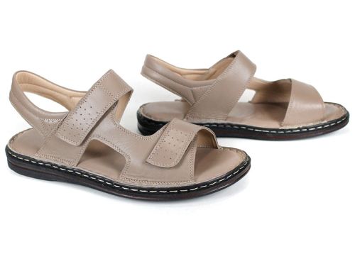 Мъжки сандали Sabbia Vivo от естествена кожа – пясъчно бежови