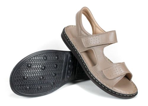 Мъжки сандали Sabbia Vivo от естествена кожа – пясъчно бежови