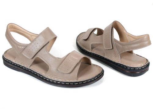 Мъжки сандали Sabbia Vivo от естествена кожа – пясъчно бежови