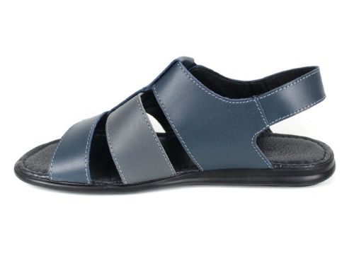 Мъжки кожени сандали Mare Blu – тъмносин и сив цвят