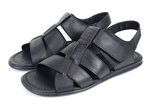 мъжки сандали Mare Blu черни естествена кожа