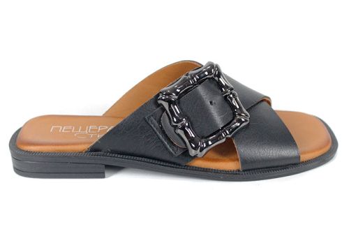 дамски чехли Forma Nuova от естествена кожа с катарама