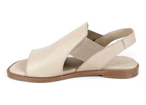 дамски ниски сандали от естествена кожа в бежов цвят Penta Koko