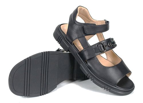 sandale damă Urban Pulse piele naturală neagră