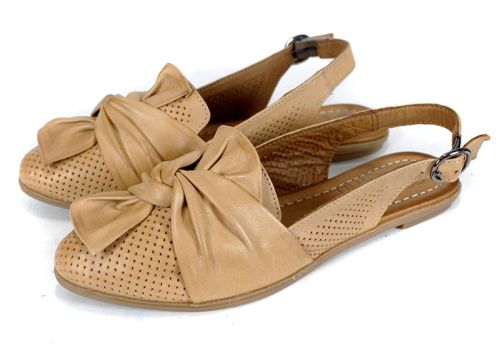 Fiocco Dolce sandale damă cappuccino piele naturală