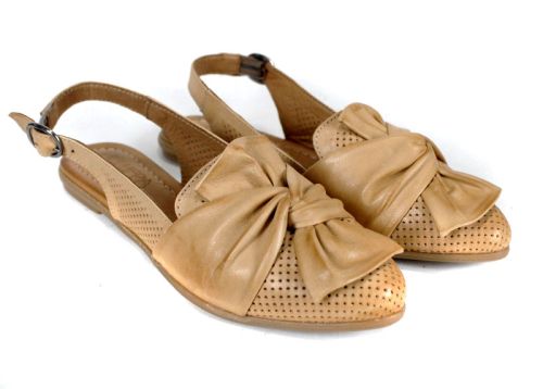 Fiocco Dolce sandale damă cappuccino piele naturală