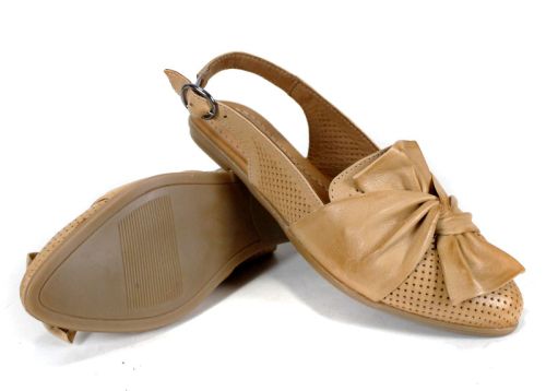 Fiocco Dolce sandale damă cappuccino piele naturală