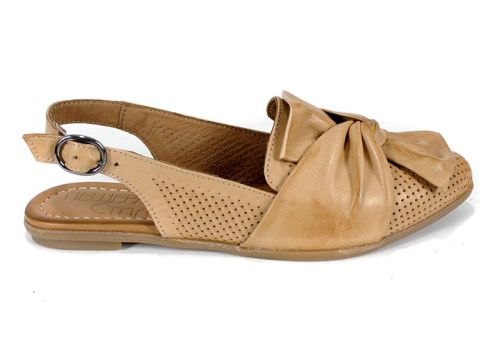 Fiocco Dolce sandale damă cappuccino piele naturală