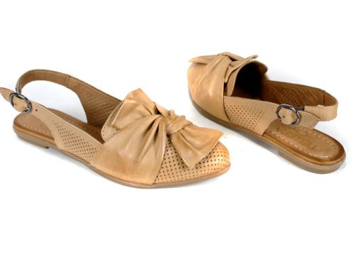 Fiocco Dolce sandale damă cappuccino piele naturală