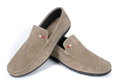 Мъжки мокасини Miro Classico визон от естествен велур