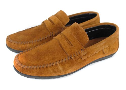 Мъжки мокасини Miro Dolce светло кафяв естествен велур