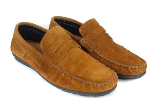 Мъжки мокасини Miro Dolce светло кафяв естествен велур