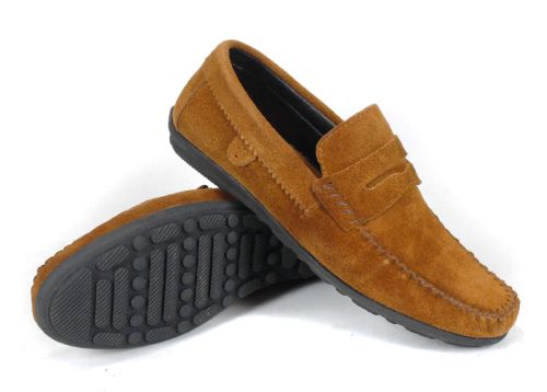 Мъжки мокасини Miro Dolce светло кафяв естествен велур