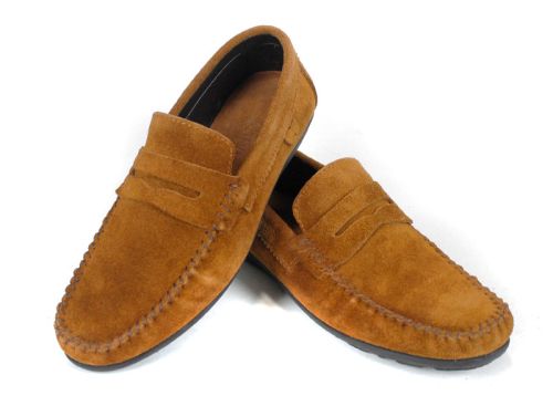 Мъжки мокасини Miro Dolce светло кафяв естествен велур