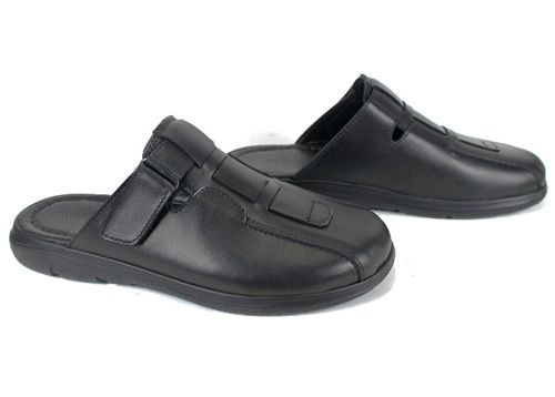 Мъжко сабо Silent Note с велкро от естествена кожа