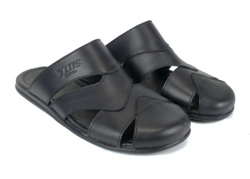 Castro Line мъжки чехли черни естествена кожа