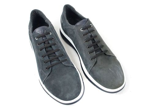 Преоценени мъжки спортно-ежедневни обувки от естествен набук - модел Ернесто 