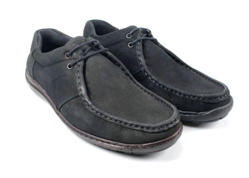 Преоценени мъжки мокасини от естествен набук – леко разнотоние - Модел Донато.