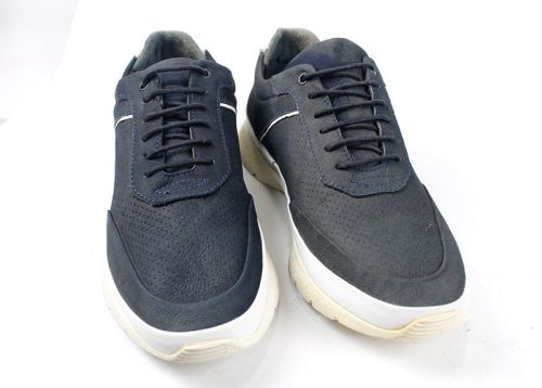 Преоценени мъжки обувки от естествена кожа в синьо- Модел Остин