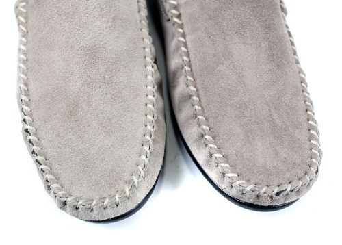 Преоценени мъжки, велурени мокасини във визонен цвят - Модел Алберто.