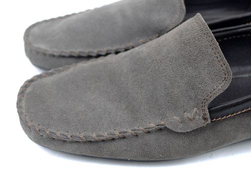 Мъжки мокасини Vento Visón от естествен велур в цвят визон, преоценен модел