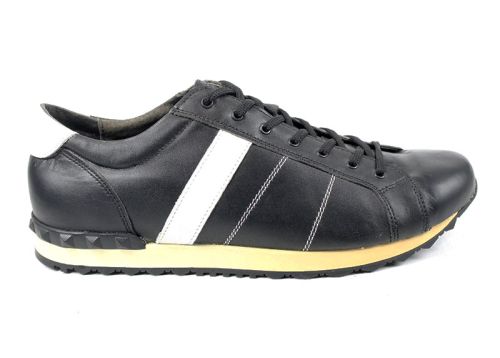 Преоценени мъжки спортни обувки в черно и бяло - Модел Ерол.