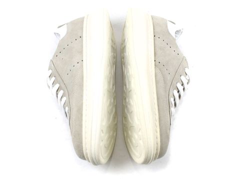 Преоценени мъжки, спортни обувки от естествен велур в бежово - Модел Ринго.