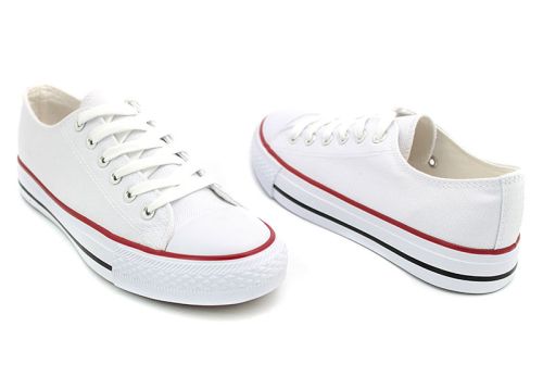 Мъжки бели кецове от текстил Alba Tenere – модел 2025