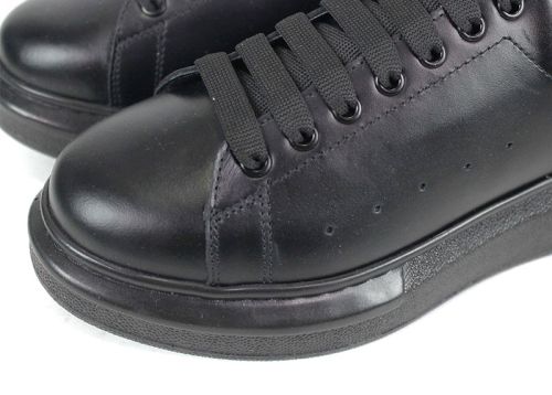 Мъжки спортни обувки от естествена кожа Nero Dentro – черни, с шито ходило