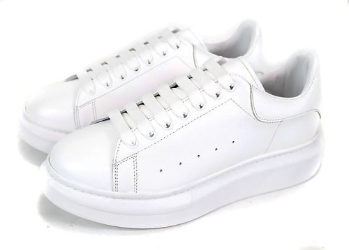 Pantofi sport bărbătești Nero Dentro din piele naturală albă cu talpă cusută