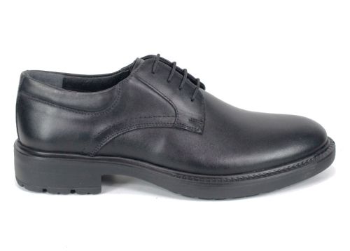 Мъжки официални обувки Inverno Classico – черна естествена кожа с дебело зимно ходило