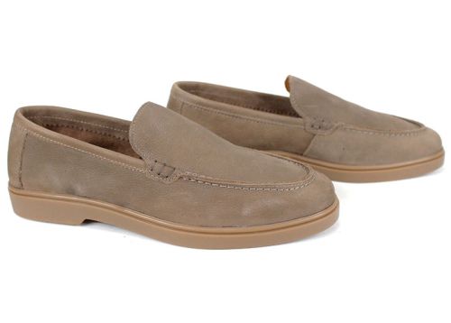 Мъжки мокасини Notte Morbida – естествен набук визон с гъвкаво ходило