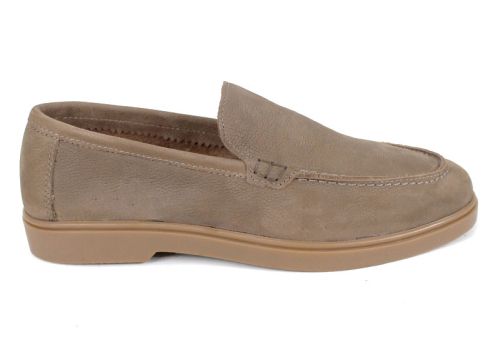 Мъжки мокасини Notte Morbida – естествен набук визон с гъвкаво ходило