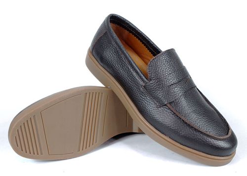 Мъжки обувки Linea Nobile – кафява флотер кожа с олекотено гъвкаво ходило