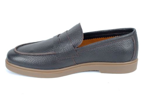 Мъжки обувки Linea Nobile – кафява флотер кожа с олекотено гъвкаво ходило