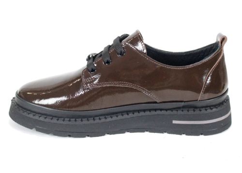 дамски ежедневни обувки от естествен лак в кафяво – Classica Bruna